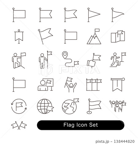 旗アイコンセット 138444820