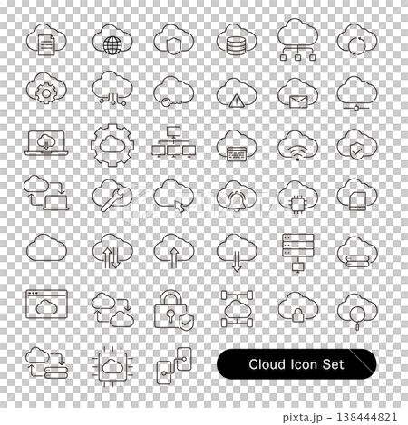 クラウドアイコンセット 138444821