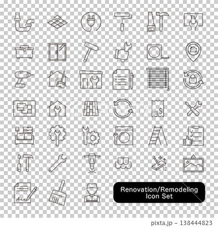 リフォーム・リノベーションアイコンセッ 138444823