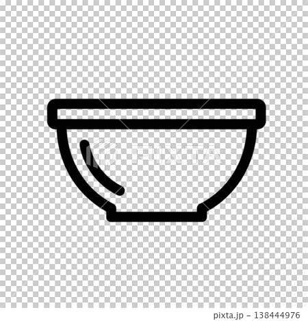 Minimalist Bowl Icon Vector for Kitchen and Food Design Minimalist Bowl Icon Vector for Kitchen and Food Design 138444976