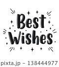 Best Wishes Hand Lettering Greeting with Sparkles 138444977