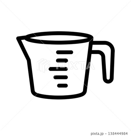 Measuring Cup Icon - Kitchen Tool Vector Illustration Measuring Cup Icon - Kitchen Tool Vector Illustration 138444984