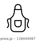 Minimalist Kitchen Apron Line Icon Vector Design 138444987