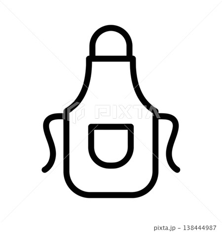 Minimalist Kitchen Apron Line Icon Vector Design 138444987