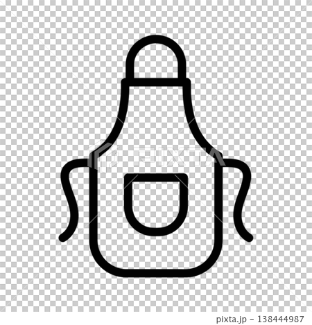 Minimalist Kitchen Apron Line Icon Vector Design 138444987