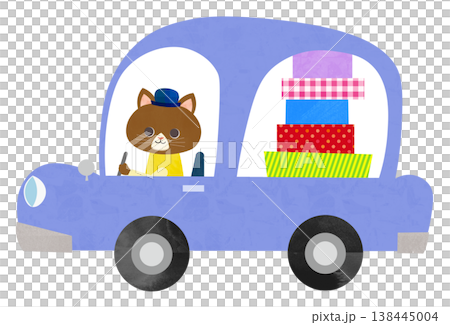 Cat and car 138445004