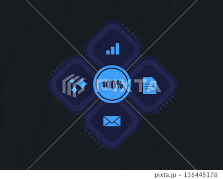 Multi-agent workflow autonomous collaboration, artificial intelligent coordination. MAS - multi agent ai system, AI powered 2026 trends, advanced autonomous agents automation vector illustration 138445178