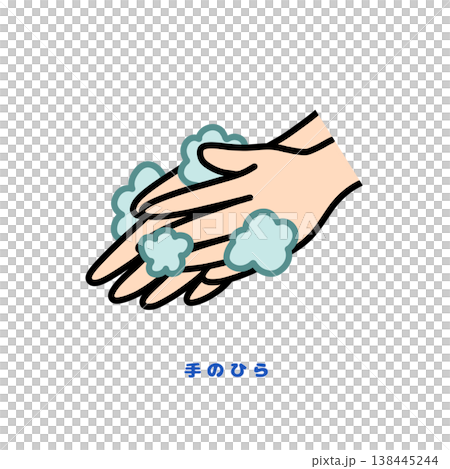 Handwashing: Illustration of how to wash your palms (correct handwashing and hygiene management) Handwashing: Illustration of how to wash your palms (correct handwashing and hygiene management) 138445244