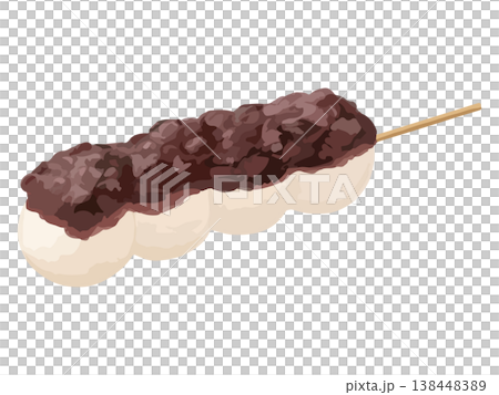Anko dango (with chunky red bean paste, 1 skewer) Anko dango (with chunky red bean paste, 1 skewer) 138448389