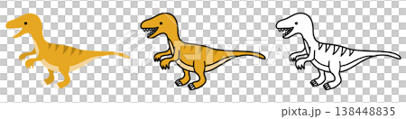 可愛的迅猛龍插圖 138448835