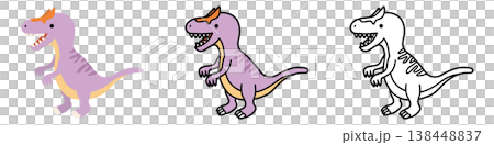 Cute Allosaurus illustration Cute Allosaurus illustration 138448837