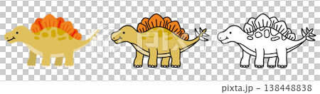 かわいいステゴサウルスのイラスト かわいいステゴサウルスのイラスト 138448838