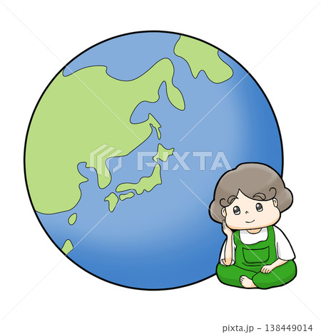 地球と考える子供 138449014