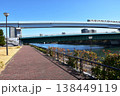 東京都江東区　豊洲ぐるり公園散策路と有明北橋とゆりかもめ 138449119