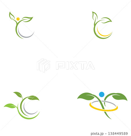 Green leaf ecology logo designs template  nature element vector icon 138449589