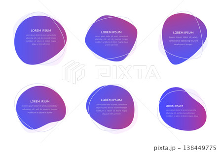 Abstract Gradient Liquid Blob Text Box Set Abstract Gradient Liquid Blob Text Box Set 138449775