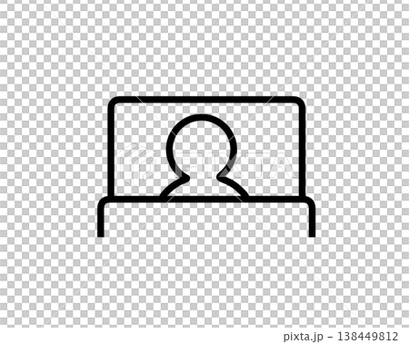 Pictogram of a person sleeping in a bed (sleep/going to bed) Pictogram of a person sleeping in a bed (sleep/going to bed) 138449812