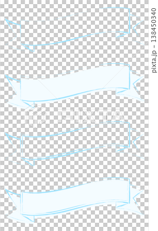 Message banner with handwritten-style wavy design and light blue ribbon frame set. Message banner with handwritten-style wavy design and light blue ribbon frame set. 138450340