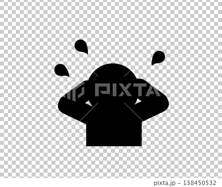焦り・慌てる様子のシンプルイラスト 138450532