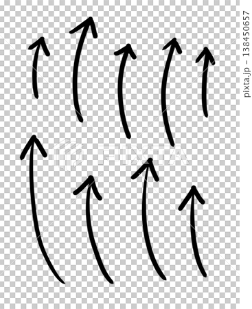 Simple hand-drawn arrow silhouette Simple hand-drawn arrow silhouette 138450657