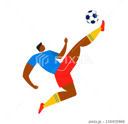 Abstract soccer player figure. World football championship illustrations and icons series. 138450966