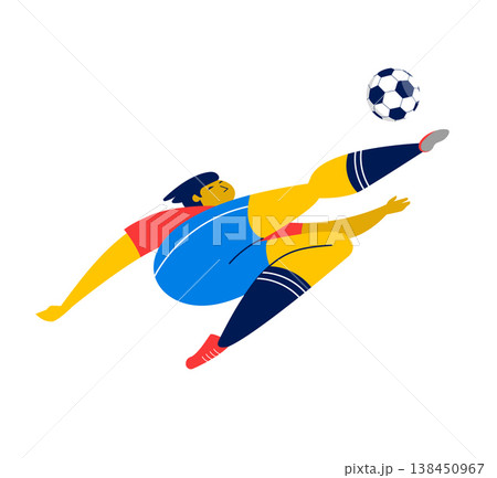 Abstract soccer player figure. World football championship illustrations and icons series. 138450967