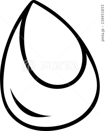 Makeup sponge with teardrop shape, simple black and white sketch. Hand-drawn beauty tool for cosmetic branding or makeup tutorials Makeup sponge with teardrop shape, simple black and white sketch. Hand-drawn beauty tool for cosmetic branding or makeup tutorials 138451655