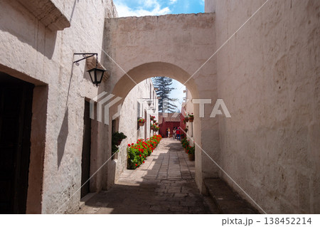 Walkways of Santa Catalina Monastery in Arequipa, Peru 138452214