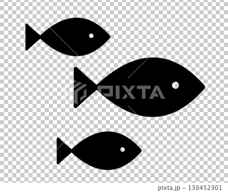 シンプルな魚のピクトグラム 138452301
