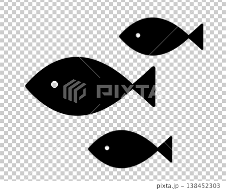 シンプルな魚のピクトグラム 138452303