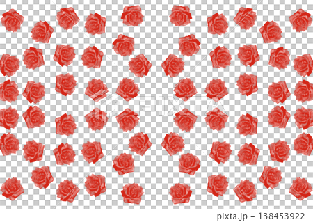 Bright red roses pattern on dark for design 138453922