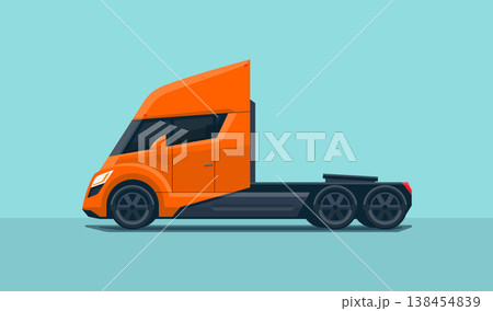 Modern Futuristic Isolated Semi Truck 138454839