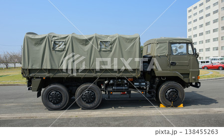 陸上自衛隊3 1/2tトラック側面 138455263