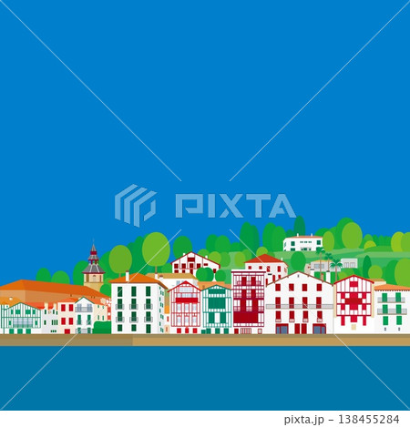 サン・ジャン・ド・リュズ　saint jean de luz　バスク　basque　フランス　春風景 138455284