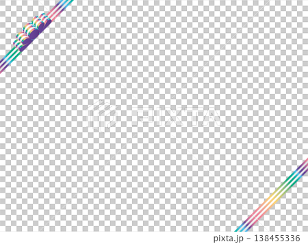 リボン波、縞、斜F、21虹濃 138455336