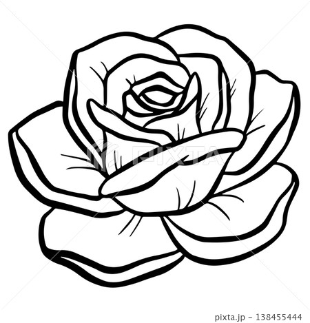 Rose Flower Head Floral Icon Clipart Vector Illustration Rose Flower Head Floral Icon Clipart Vector Illustration 138455444
