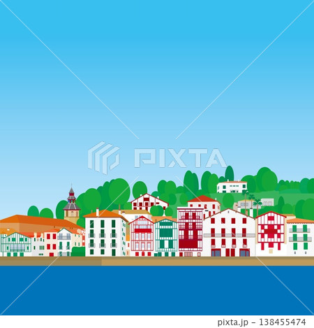 サン・ジャン・ド・リュズ　saint jean de luz　バスク　basque　フランス　夏 138455474