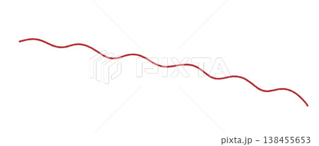 Thread of yarn in simple wavy line style. Hand drawn illustration isolated on white background Thread of yarn in simple wavy line style. Hand drawn illustration isolated on white background 138455653