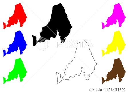 Kandy city (Democratic Socialist Republic of Sri Lanka, Ceylon) map vector illustration, scribble sketch Kandy map 138455802