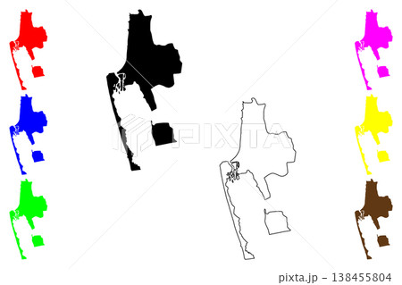 Negombo city (Democratic Socialist Republic of Sri Lanka, Ceylon) map vector illustration, scribble sketch Negombo map Negombo city (Democratic Socialist Republic of Sri Lanka, Ceylon) map vector illustration, scribble sketch Negombo map 138455804