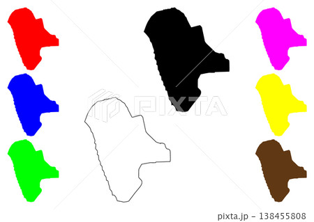 Kassala city (Republic of the Sudan) map vector illustration, scribble sketch Kassala map 138455808