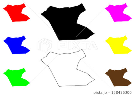 La Soukra city (Republic of Tunisia) map vector illustration, scribble sketch La Soukra map 138456300