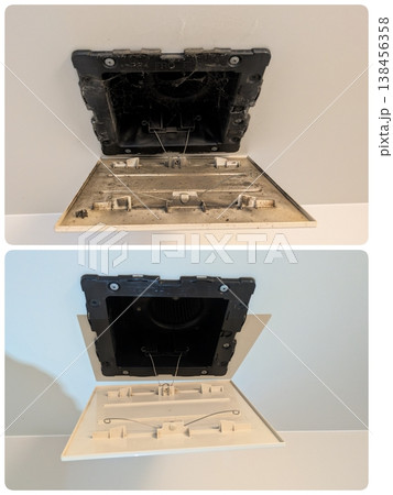 浴室換気扇掃除のビフォーアフター 浴室換気扇掃除のビフォーアフター 138456358