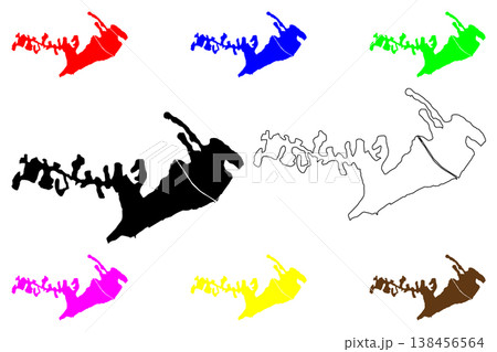 Erdemli city (Republic of Turkiye, Turkey) map vector illustration, scribble sketch Erdemli map 138456564