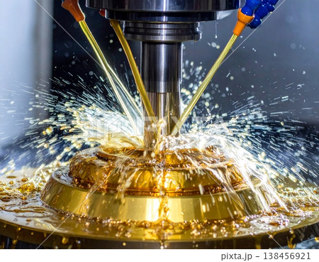 CNC Precision engineering at work CNC Precision engineering at work 138456921