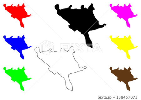 Mugla city (Republic of Turkiye, Turkey) map vector illustration, scribble sketch Mugla map Mugla city (Republic of Turkiye, Turkey) map vector illustration, scribble sketch Mugla map 138457073