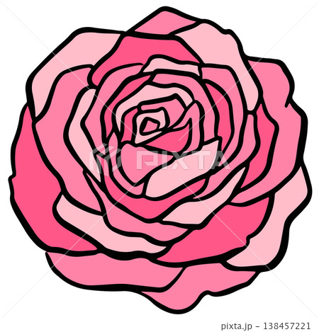 Rose Flower Head Floral Colour Icon Clipart Vector Illustration Rose Flower Head Floral Colour Icon Clipart Vector Illustration 138457221