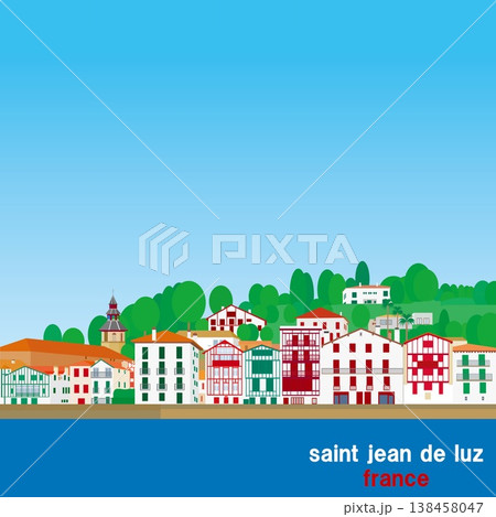 サン・ジャン・ド・リュズ　saint jean de luz　バスク　basque　フランス　夏　 138458047