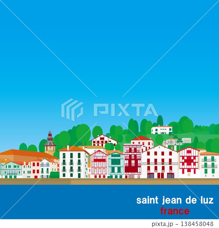 サン・ジャン・ド・リュズ　saint jean de luz　バスク　basque　フランス　夏　 138458048