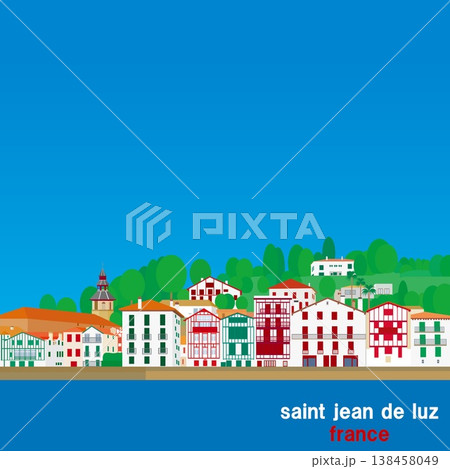 サン・ジャン・ド・リュズ　saint jean de luz　バスク　basque　フランス　夏　 138458049